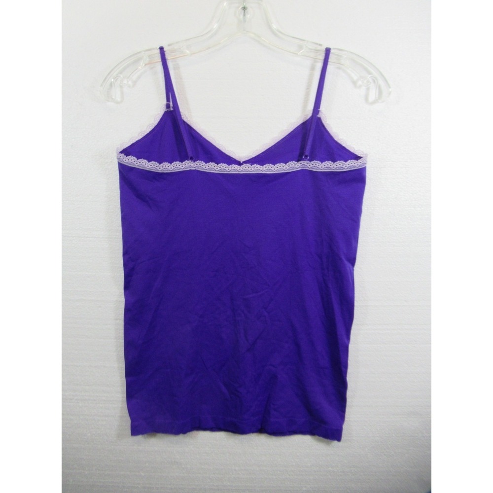 Victoria's Secret Nylon Stretch Camisole Tank Top Women XL Purple Built in Bra - Picture 6 of 6